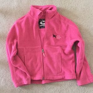 The black dog small girls pink zip fleece